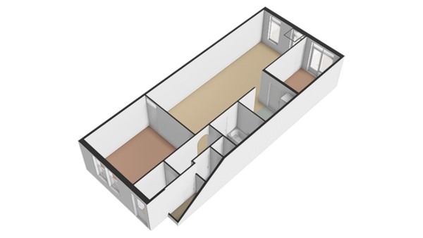 Floor plan - Pieter van der Doesstraat 40H, 1056 VH Amsterdam 